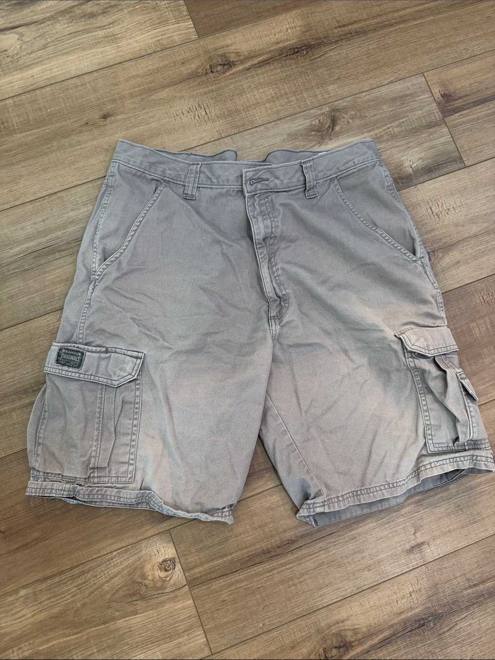 Wrangler Gray Men's Cargo Shorts with Utility Pockets